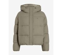 Calvin Klein Veste Matelassée Femme Short Hooded Puffer avec Capuche, Beige (Brindle), M