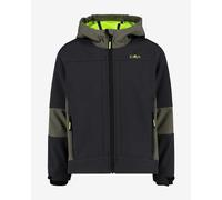 Veste à capuche CMP Hood Fix Softshell noir vert olive enfant - 12