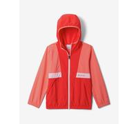 Veste à capuche Columbia Spire Valley Windbreaker orange intense blanc garçon - XL
