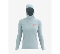 Veste à capuche Compressport Hurricane Waterproof 10/10 bleu ciel femme - M