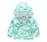 Veste à capuche coupe-vent pour enfant - Avec fermeture éclair - Pour manteau - Costume de carnaval - Pour fille, Bleu ciel F, 2-3 ans