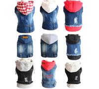 Veste à capuche en jean pour animaux de compagnie, t-shirt en denim pour chiot, manteau de cow-boy pour chien et chat, vêtements de printemps à la mode, nouveau produit, 2020, 10E 453W