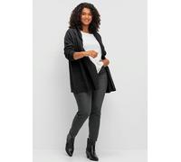 Veste à capuche en tricot - Sheego - anthracite ANTHRACITE 46/48