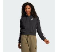 adidas Damen Essentials 3-Stripes French Terry Full Zip Hoodie, Black/White, L