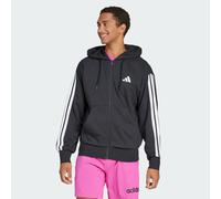 Adidas Veste à capuche Essentials 3 bandes French Terry Full-Zip Noir Homme L