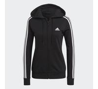 Veste à capuche Essentials French Terry 3-Stripes Full-Zip Black / White S
