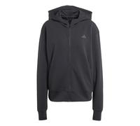 adidas Femme D4T Workout Full Zip Hooded Sweatshirt, Black, S