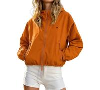 Veste À Capuche Femme Automne Hiver Esprit Moderne Détente Polyvalent Escapade À Capuche Fermeture Zippée Coupe Courte Coupe Ample Construction Légère