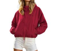 Veste À Capuche Femme Automne Hiver Esprit Moderne Détente Polyvalent Escapade À Capuche Fermeture Zippée Coupe Courte Coupe Ample Construction Légère