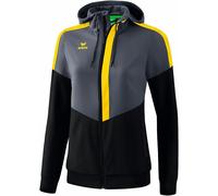 Erima Veste Tracktop Squad avec capuche Femme Slate Grey/Noir/Jaune FR S (36)