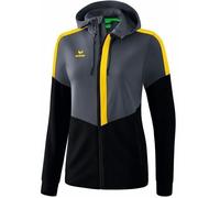 Veste à capuche femme - Erima - Training - Gris foncé/noir/jaune - 100% polyester - Coupe cintrée 34