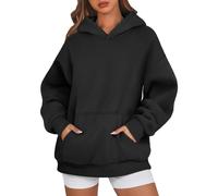 Veste À Capuche Femme Montant Interieur À Fin Pull Marque Original Bateau Court Couple Marin Sweat-Shirt Grande Taille Marque Norl Angora Pull Hiver Sweat Femme sans Capuche Noir S