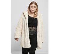 Veste à capuche femme - Urban Classics - Teddy coat - Grandes tailles - Couleur blanche - Adulte XXXL