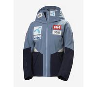 Veste à capuche Helly Hansen Kvitfjell Race Insulated Ski Free bleu clair blanc bleu nuit femme - L
