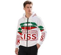 Veste À Capuche Homme Entièrement Zippée Bulgarie Imprimé Drapeau Doublure Intérieure Souple Et Extensible Coupe Ajustée Légère Et Chaude Trois en Un Veste De Bureau Tenue Maison Patriotique