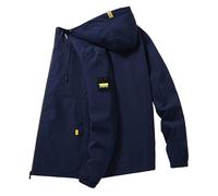 Veste a Capuche Homme mi Saison Coupe Vent Leger Blouson Couleur Unie Bombers d'Extérieur Jacket Minimaliste Aviateur Classique Vestes Fashion Hauts Basique Manteau Décontractée Vetement