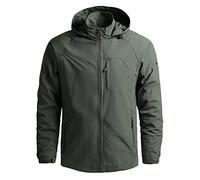 Veste a Capuche Homme mi Saison Coupe Vent Multipoche Bombers Randonnée Aviateur Légère Respirant Jacket Décontractée Anorak d'Extérieur Vetement Basique Vetements Couleur Unie Outwear Sport Haut