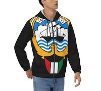 Veste À Capuche Homme Zip Complet Imprimé Badge Koweit Emblème National Veste Extérieur Weekend Décontracté Choix Idéal Design Tendance Facile À Enfiler Style Patriotique Haut De Sport