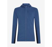 Veste à capuche Icebreaker Merino Blend Descender bleu foncé - M
