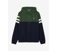 Veste à capuche Lacoste Tennis déperlante vert bleu blanc - XL