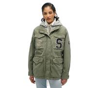 Veste Ã capuche militaire brodÃ©e jersey femme Superdry Vert L