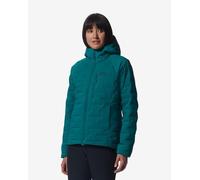 Veste à capuche Mountain Hardwear Stretchdown bleu turquoise femme - S