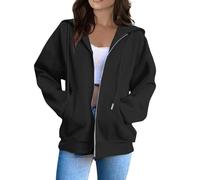 Veste à capuche pour femme avec fermeture éclair, sweat à capuche pour femme, veste de survêtement 2025, fermeture éclair, veste de mi-saison, couleur unie, sweat universitaire, veste de sport en