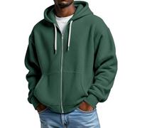 Veste à capuche pour homme - Motif gaufré - Fermeture éclair