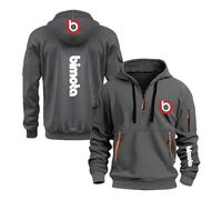 Veste À Capuche pour Homme Style Sport Graphique B.i.m.o.t.a Sweat Shirt Printemps Automne Demi Fermeture Éclair Vêtement De avec Poche Haut-SHS||m