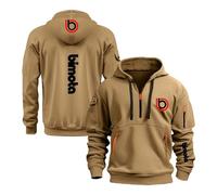 Veste À Capuche pour Homme Style Sport Graphique B.i.m.o.t.a Sweat Shirt Printemps Automne Demi Fermeture Éclair Vêtement De avec Poche Haut-KQS||3X_l