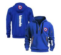 Veste À Capuche pour Homme Style Sport Graphique B.i.m.o.t.a Sweat Shirt Printemps Automne Demi Fermeture Éclair Vêtement De avec Poche Haut-LanS||x_l