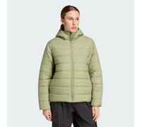 adidas Femme Terrex Multi Essentials Climawarm Insulated Hooded Coat, tent green, L