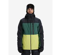 Veste à capuche Quiksilver Sycamore Block 20K noir vert jaune - M