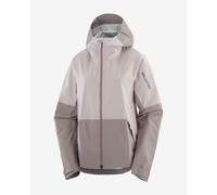 Veste à capuche Salomon Outerpath 2.5L Waterproof rose clair femme - XL
