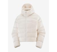 Veste à capuche Salomon Outline Novelty Crop Down blanc crème femme - S