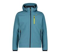 Veste CMP Zip Hood Softshell capuche amovible bleu brouillard noir - 50