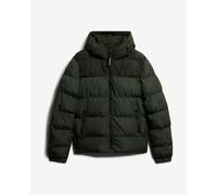 Veste à capuche Superdry Colourblock Puffer verte - S