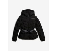 Veste à capuche Superdry Luxe Belted Padded noire femme - XS