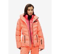 Veste à capuche Superdry Ski Luxe Puffer rose corail femme - L