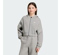VESTE À CAPUCHE ZIPPÉE CÔTES MATELASSÉES AMPLE Medium Grey Heather 9-10A