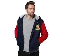 Veste à Capuche Zippée pour Homme - Royaume-Uni de Grande-Bretagne et d'Irlande du Nord Sweat Doublé Polaire, Épais et Confortable, Parfait pour Les Journées Froides Activités ExtérieuresRouge,XXL