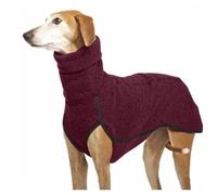 Veste À Col Roulé À Col Roulé À Col Roulé d'hiver Veste De Chien Doux Et Confortable pour Un Grand Dane Greyhound Pitbull,Rouge,S