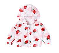 Veste à manches longues pour bébé fille - Motif animaux mignons - Protection solaire - Manteaux d'extérieur - Tenues - Pull pour bébé garçon, Rose, 6-12 mois