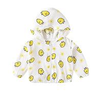 Veste à manches longues pour bébé fille - Motif animaux mignons - Protection solaire - Manteaux d'extérieur - Tenues - Pull pour bébé garçon, jaune, 18-24 mois