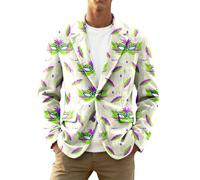 Veste à Paillettes Homme Disco,Veste En Velours CôTelé à Paillettes Et Imprimé Sequins, IdéAle Pour Les FêTes, Les SoiréEs En BoîTe De Nuit, Les Spectacles Et Les éVéNements Formels (White, S)