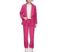 Veste à Unie pour Fille - Ouverte sur Le Devant - Manches Longues - Ensemble élégant pour l'âge 5 à 14 Ans - idéal pour Jour école et activités décontractées (5-6 Years)