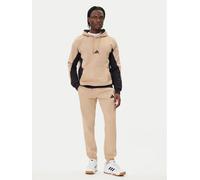 Veste Adidas Fleece Colorblock Beige Homme KB5265 Originale Coton Bouclé