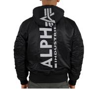 Veste Alpha Industries MA-1 ZH back print - noir L