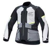 Alpinestars Veste textile Andes Air Drystar L Gris clair/Gris foncé/Noir/Jaune néon