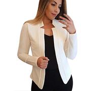 Veste américaine pour femme, veste d'été à manches longues avec ouverture frontale élégante et classique pour affaires, blazers, rétro, cocktail, fête, couleur unie, confortables pour le bureau ou les